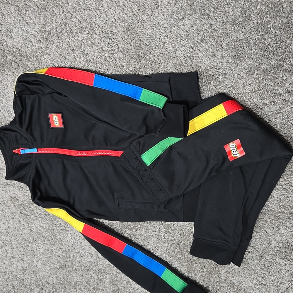 3T-4T Lego RARE boys matching colorful rainbow tracksuit sweatsuit set